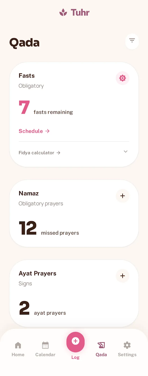 Qada tracker